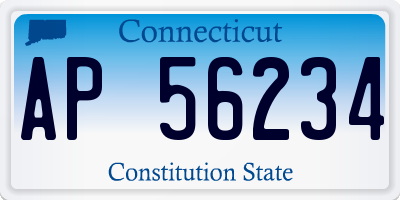 CT license plate AP56234