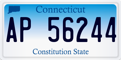 CT license plate AP56244