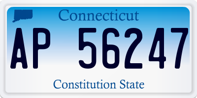 CT license plate AP56247