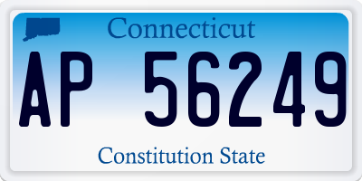 CT license plate AP56249