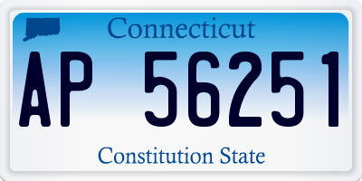 CT license plate AP56251