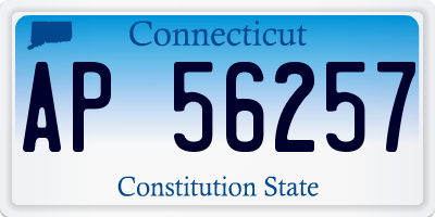 CT license plate AP56257