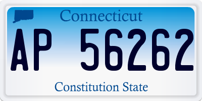 CT license plate AP56262