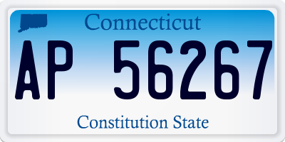 CT license plate AP56267