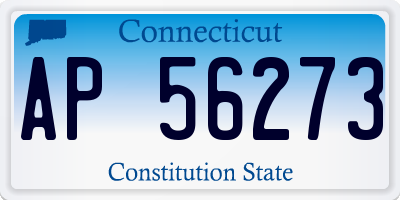 CT license plate AP56273