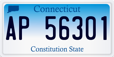 CT license plate AP56301