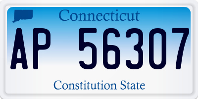 CT license plate AP56307