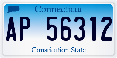 CT license plate AP56312