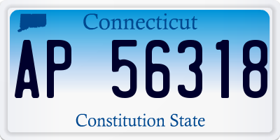 CT license plate AP56318