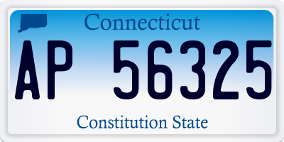 CT license plate AP56325
