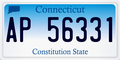 CT license plate AP56331