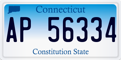 CT license plate AP56334