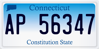 CT license plate AP56347