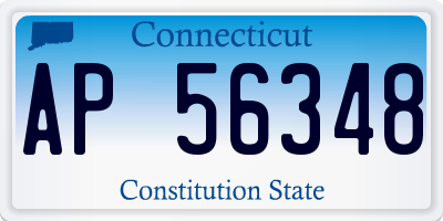 CT license plate AP56348