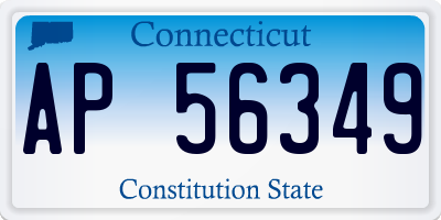 CT license plate AP56349