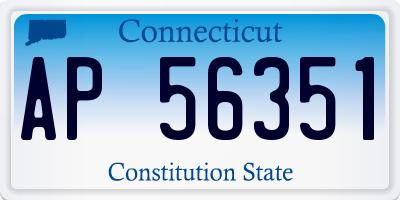 CT license plate AP56351