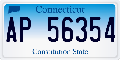 CT license plate AP56354