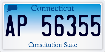 CT license plate AP56355