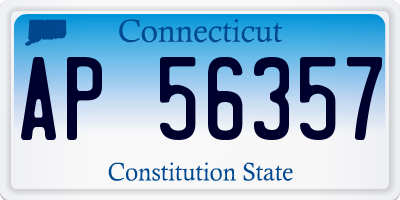 CT license plate AP56357