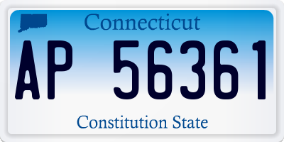 CT license plate AP56361