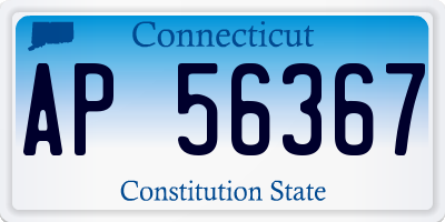 CT license plate AP56367