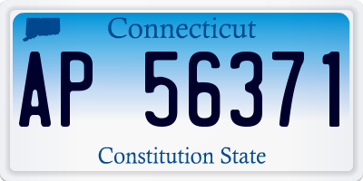 CT license plate AP56371