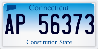 CT license plate AP56373