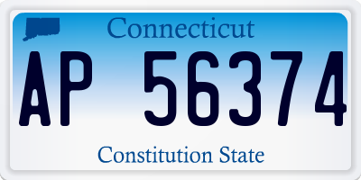 CT license plate AP56374
