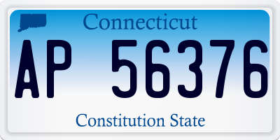 CT license plate AP56376