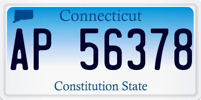 CT license plate AP56378