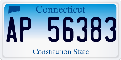 CT license plate AP56383