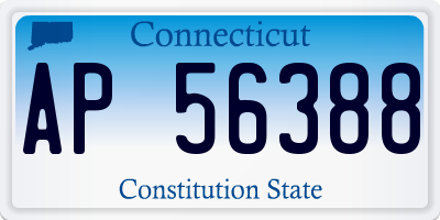 CT license plate AP56388