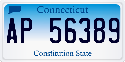 CT license plate AP56389