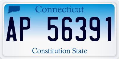 CT license plate AP56391