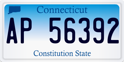 CT license plate AP56392