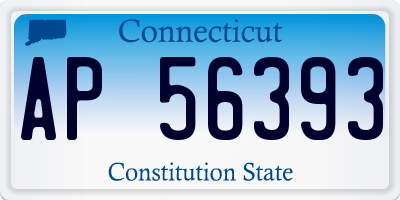 CT license plate AP56393