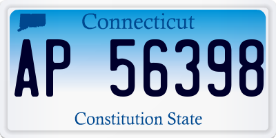 CT license plate AP56398