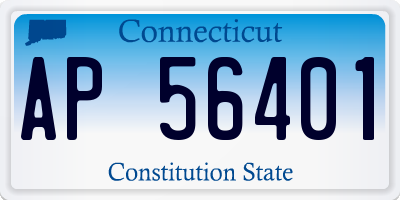 CT license plate AP56401