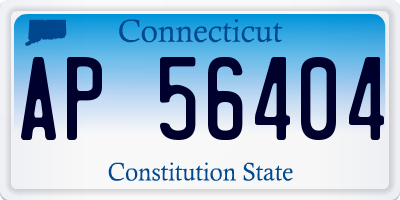 CT license plate AP56404