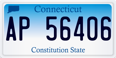 CT license plate AP56406
