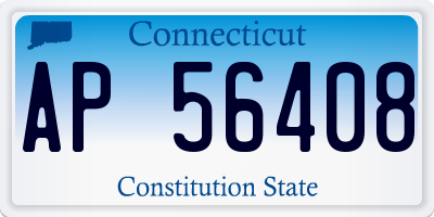 CT license plate AP56408