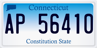 CT license plate AP56410