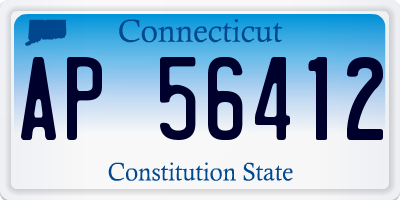 CT license plate AP56412