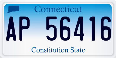 CT license plate AP56416