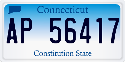 CT license plate AP56417