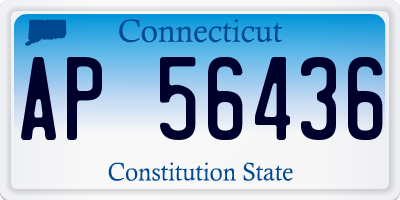 CT license plate AP56436