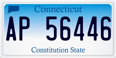 CT license plate AP56446
