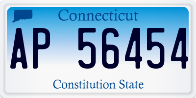 CT license plate AP56454