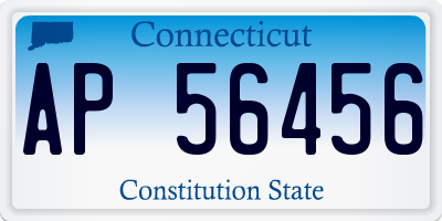 CT license plate AP56456