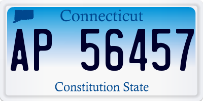 CT license plate AP56457